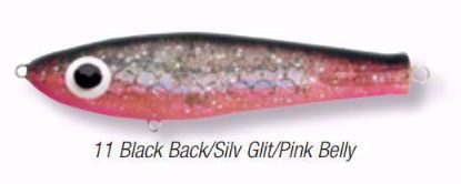 11 Black Back/Silv Glit/Pink Belly Paul Brown's Floating Fat Boy Soft Plastics Inshore Lures Jeco's Marine Port O'Connor, Texas