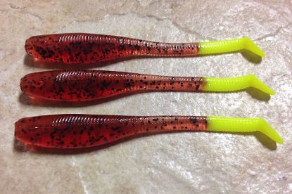 Pumpkinseed Chartreuse Down South Southern Shad Soft Plastics Inshore Lures Jeco's Marine Port O'Connor, Texas