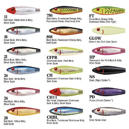 Color Options Color Options MirrOlure Classic Series 52MR Sinking Twitchbait Jeco's Marine Port O'Connor, Texas