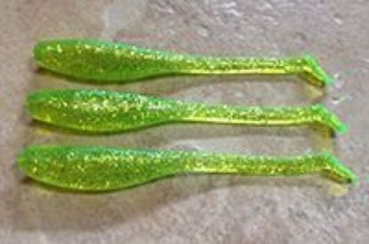 Chartreuse Flash Down South Southern Shad Super Model Soft Plastics Inshore Lures Jeco's Marine Port O'Connor, Texas