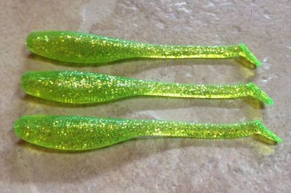 Chartreuse Flash Down South Southern Shad Soft Plastics Inshore Lures Jeco's Marine Port O'Connor, Texa
