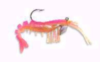 Pink VUDU Shrimp 3.25" jecos marine and tackle port o connor tx