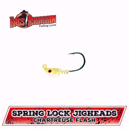 Chartreuse Bass Assassin Springlock Jig Heads Jeco's Marine Port O'Connor, Texas