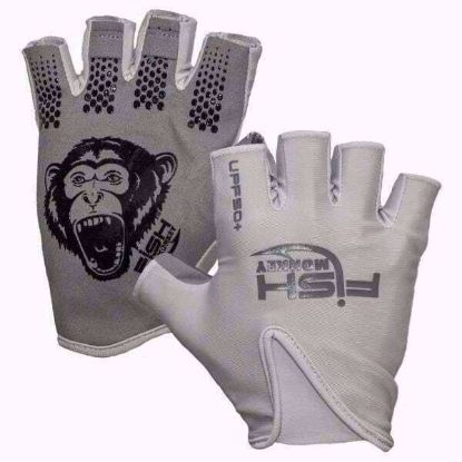 Light Grey Fish Monkey Stubby Guide Glove  Jeco's Marine Port O'Connor, Texas