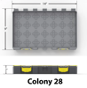 Buzbe - Soft Plastic/Top Water Colony 28 Modular Tackle Box 