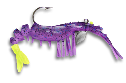 Purple Chartreuse Vudu Shrimp - 4" Shrimp (More Colors)