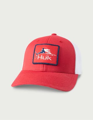 HUK - Youth Fish Trucker Hat - Red