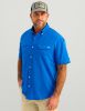 HUK - Tidepoint Short Sleeve Button Down Shirt - Ocean Blue