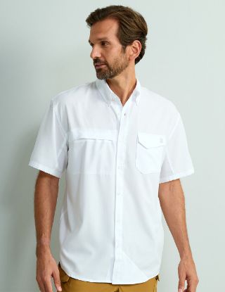 HUK - Tidepoint Short Sleeve Button Down Shirt - White