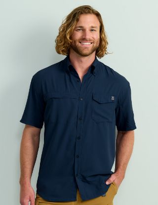 HUK - Tidepoint Short Sleeve Button Down Shirt - Navel Academy