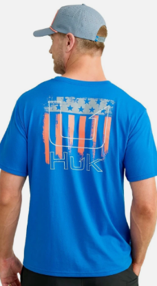 HUK - Salute Short Sleeve Tee - Ocean Blue