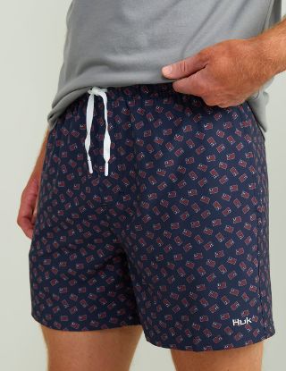 HUK - Pursuit Printed volley Short - Navel Academy Huk And Bars