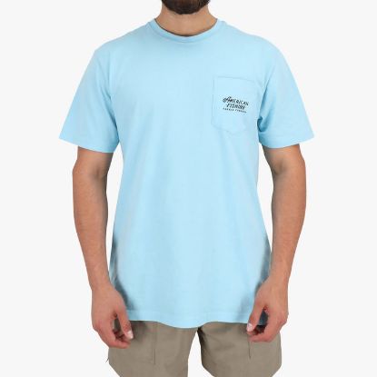 Light Blue Aftco - Sailfishing Short Sleeve T-shirt - Light Blue