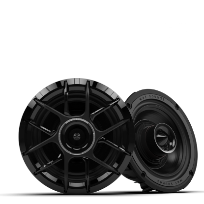 Wet Sounds - Zero Series 6.5-inch High-Output Component Style Coaxial Speakers - Black