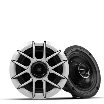 Wet Sounds - Zero Series 6.5-inch High-Output Component Style Coaxial Speakers - White