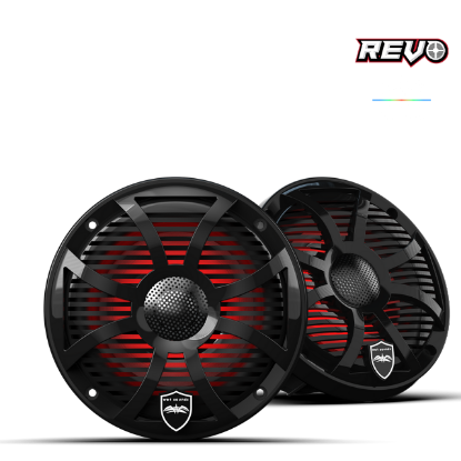Wet Sounds - REVO 6 SW-B V3 | REVO Series 6.5-inch High-Output Component Style Coaxial Speakers w/ SW-Black RGB Grilles