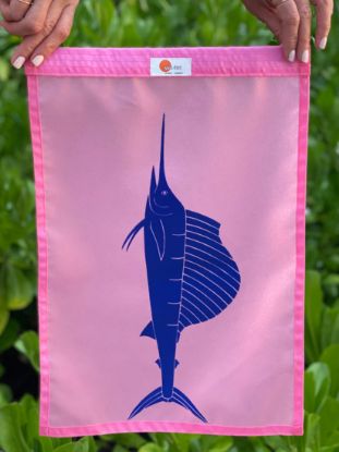 Pink Sailfish Flag Sundot Marine - Capture Fish Flags