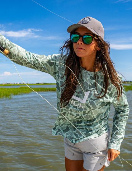 HUK - Women's Icon Crew KC Print | North Atlantic