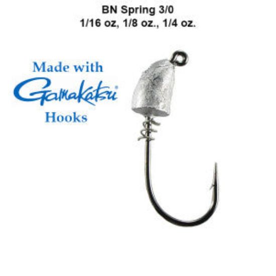 Picture of Hogie's Lures - Spring Head 3/0 & 4/0 Black Nickle Hooks - 3-Pack