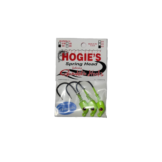 Hogie's Lures - Spring Head Lead Eye Hooks (More Options) - 3-Pack