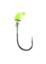 Hogie's Lures - Spring Head JigHead Chartreuse - 3-Pack