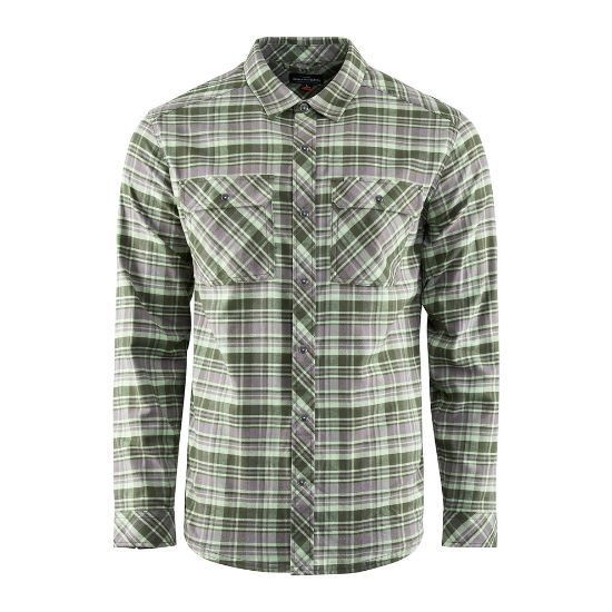 Grundens - Dungeness Seawool Flannel Shirt | Grass