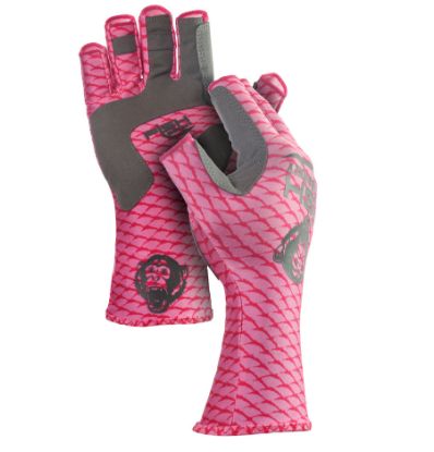 Fish Monkey - Half Finger Guide Glove | Pink Scale