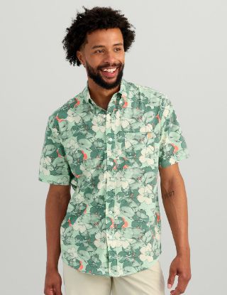 Huk - Kona KC Printed Shirt |Seafoam Bahama Slam
