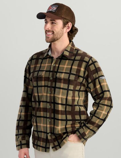 Huk - Jetty Plaid Shacket |Moss