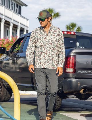 - Huk - Men's Chesapeake KC Printed Flannel | Army Camo